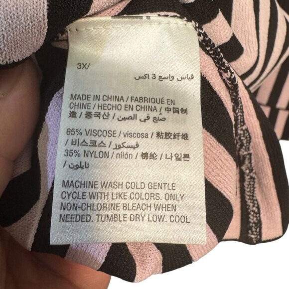 I.N.C. International Concepts Womens Size3x Striped Long Sleeve Top - Picture 6 of 6